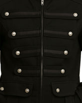 Men's Black Gothic Military Jacket